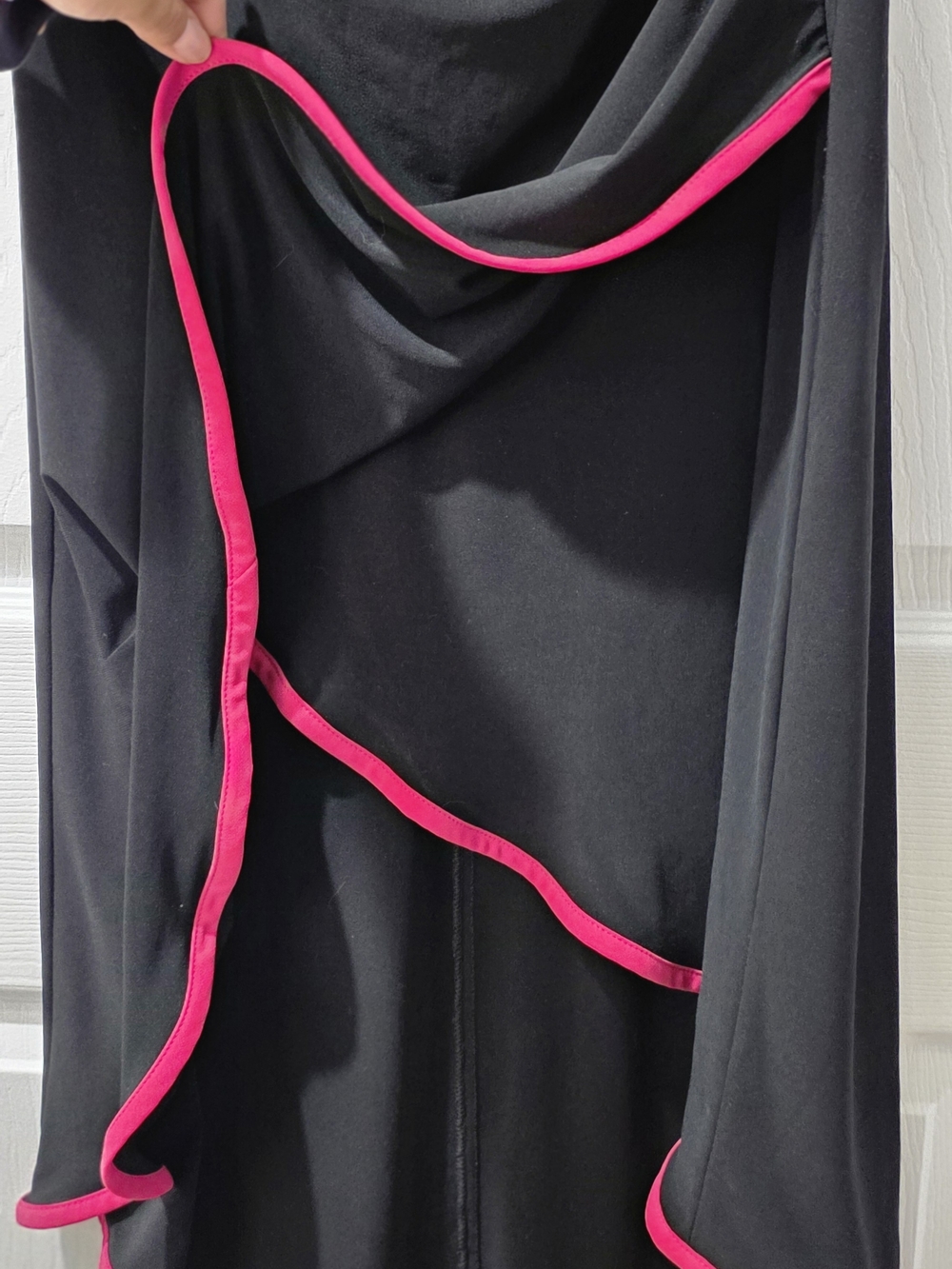 Vintage Y2K Jessica Strapless High-Low Midi Dress with Hot Pink Piping Trim✨ - Picture 6 of 6